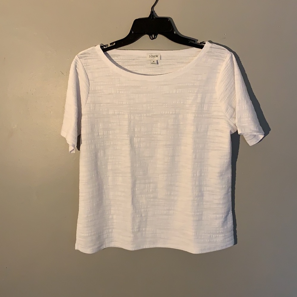 J. Crew boat neck white t shirt